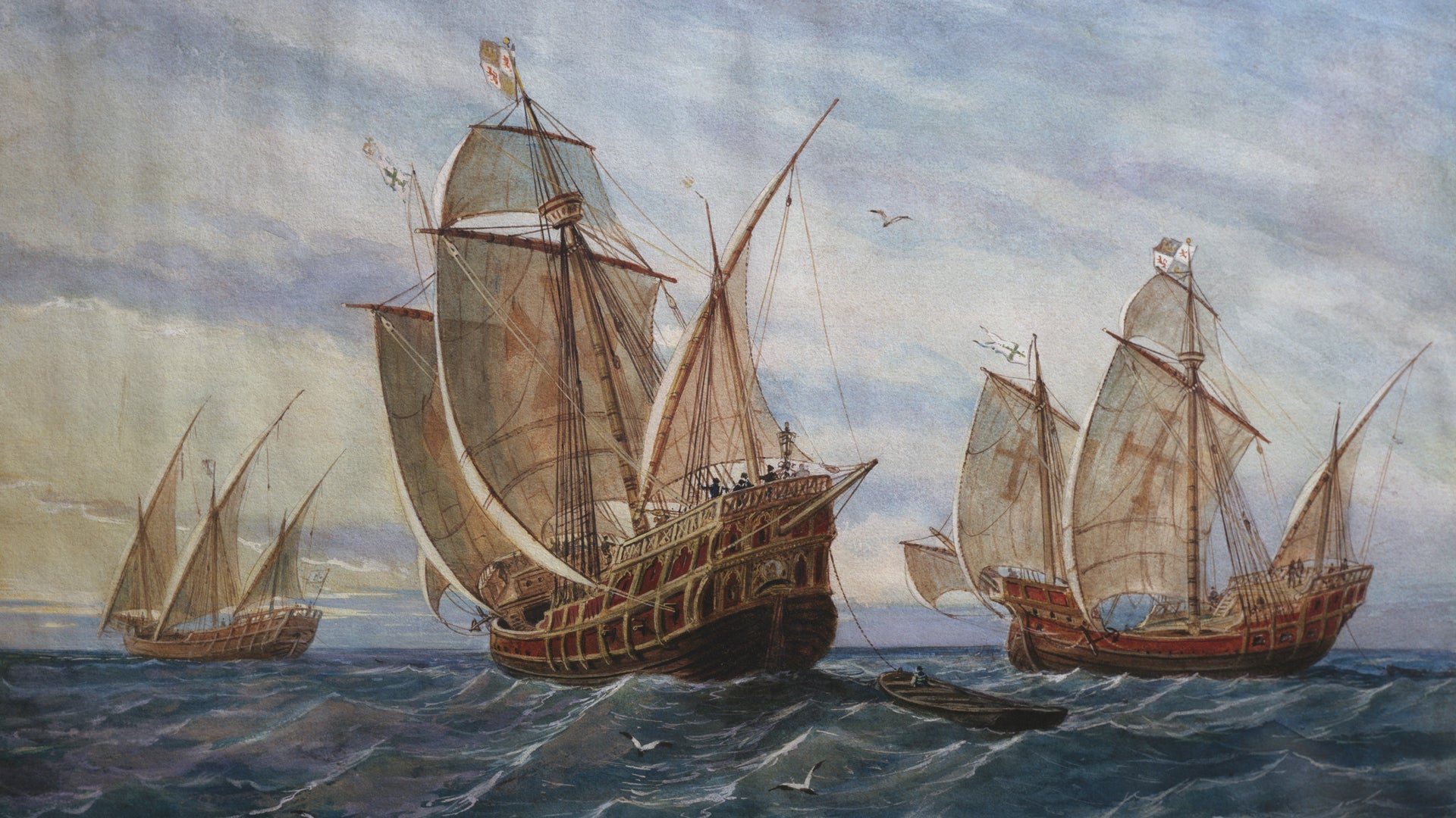 Columbus fleet: Nina, Pinta and Santa Maria