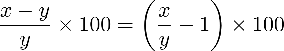 Percent Change Formula