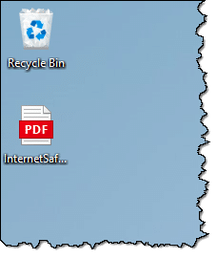 File appearing on the desktop.