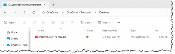 Desktop in OneDrive