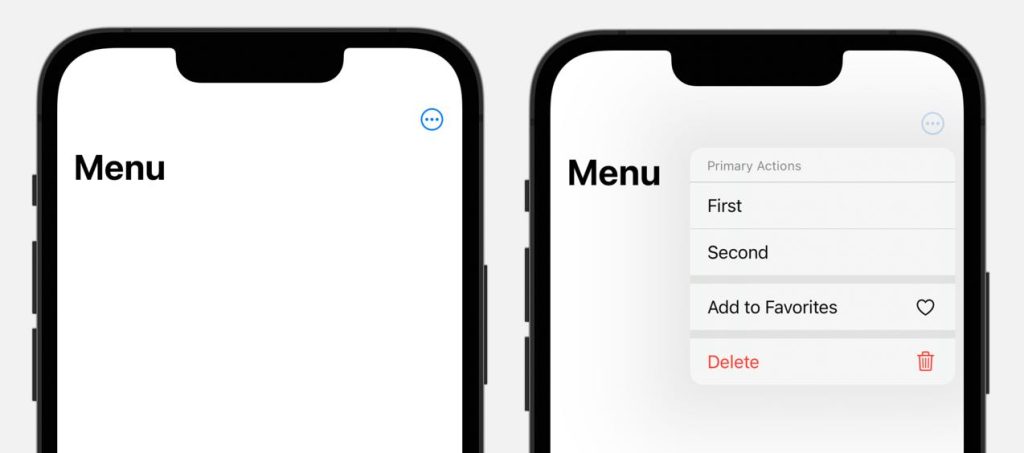 Adding a Menu inside a toolbar item with a long list of options.
