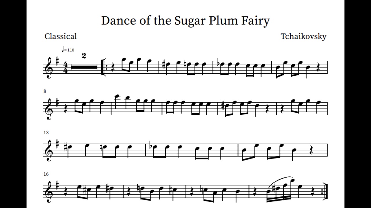 Read more about the article Dance of the Sugar Plum Fairy – Flute