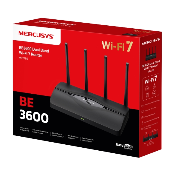 Read more about the article Router MERCUSYS (MR27BE) Wireless BE3600 Dual Band WiFi7